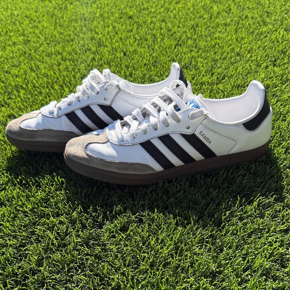 Adidas Samba White and Black Trainers